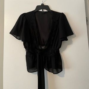 black lace kimono